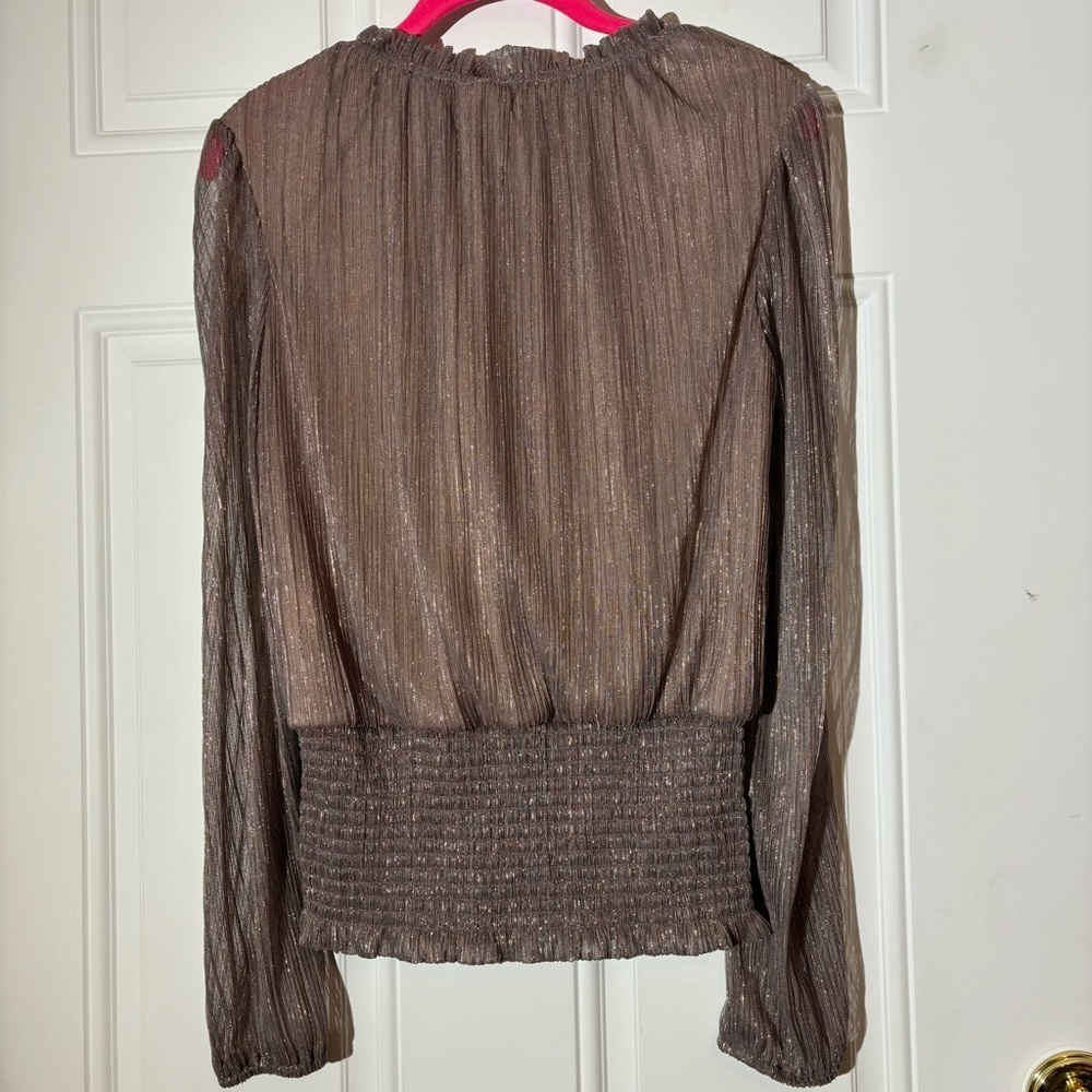 Joie Metallic Pullover Blouse, Size Medium - Picture 2 of 13
